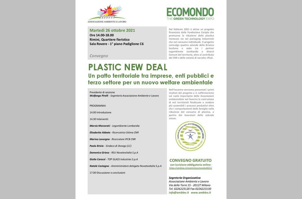 Ecomondo 2021, iscriviti al nostro convegno “PLASTIC NEW DEAL” – Rimini, 26 ottobre