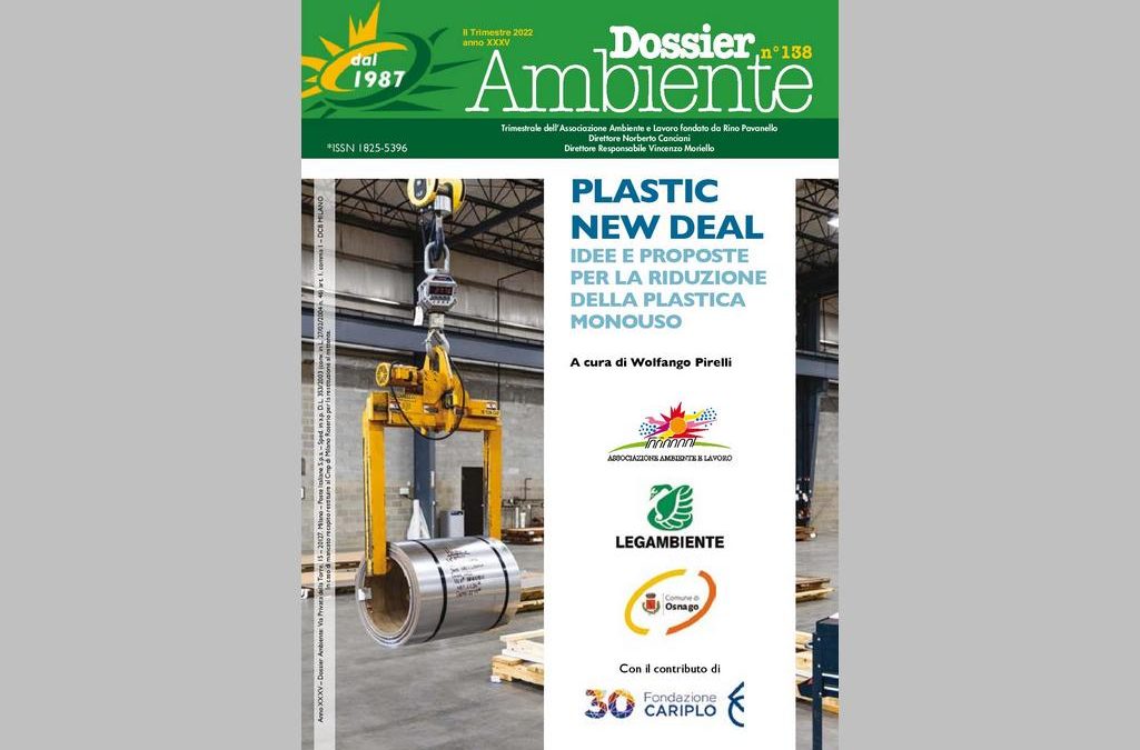 Pubblicato Dossier Ambiente n. 138 “Plastic New Deal. Idee e proposte per la riduzione della plastica monouso”