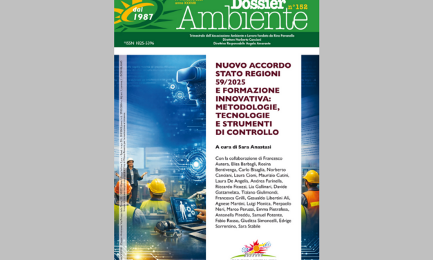 Pubblicato Dossier Ambiente n. 152 “Nuovo accordo Stato Regioni 59/2025 e formazione innovativa: metodologie, tecnologie e strumenti di controllo”
