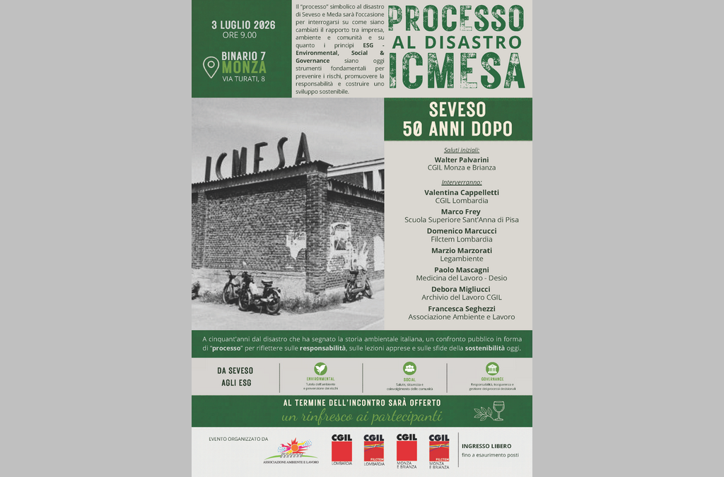 Incontro “Processo al disastro Icmesa. Seveso cinquanta anni dopo” – Monza, 3 luglio 2026