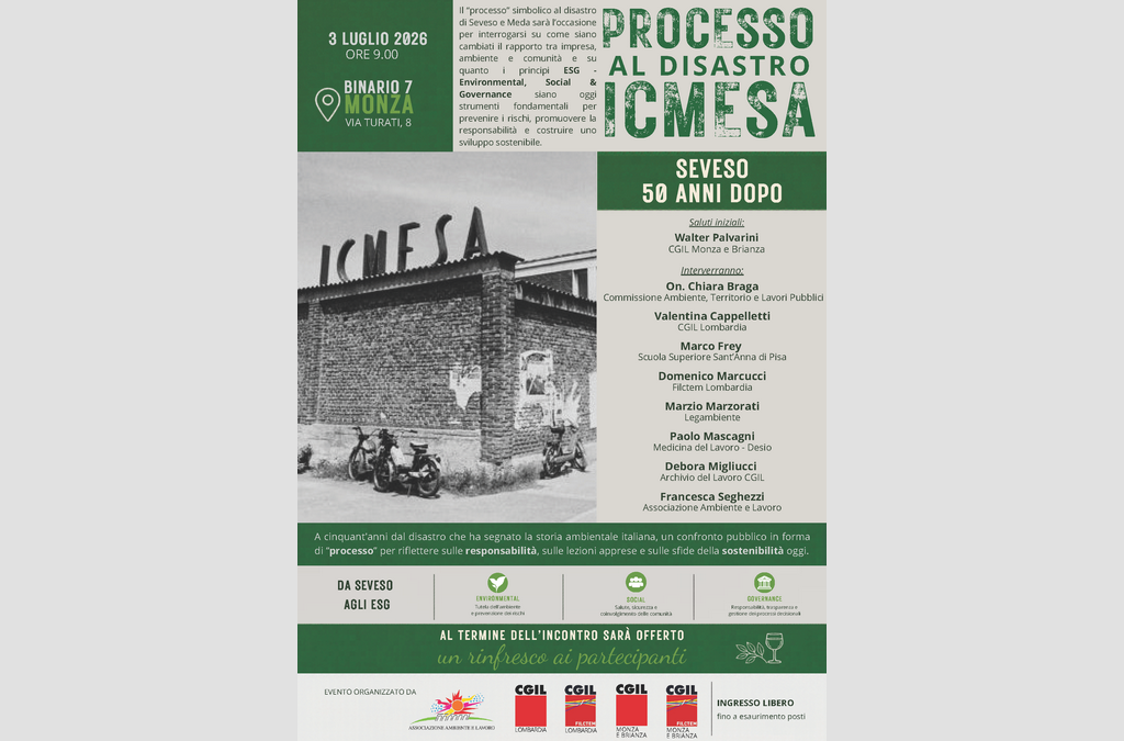 Incontro “Processo al disastro Icmesa. Seveso cinquanta anni dopo” – Monza, 3 luglio 2026