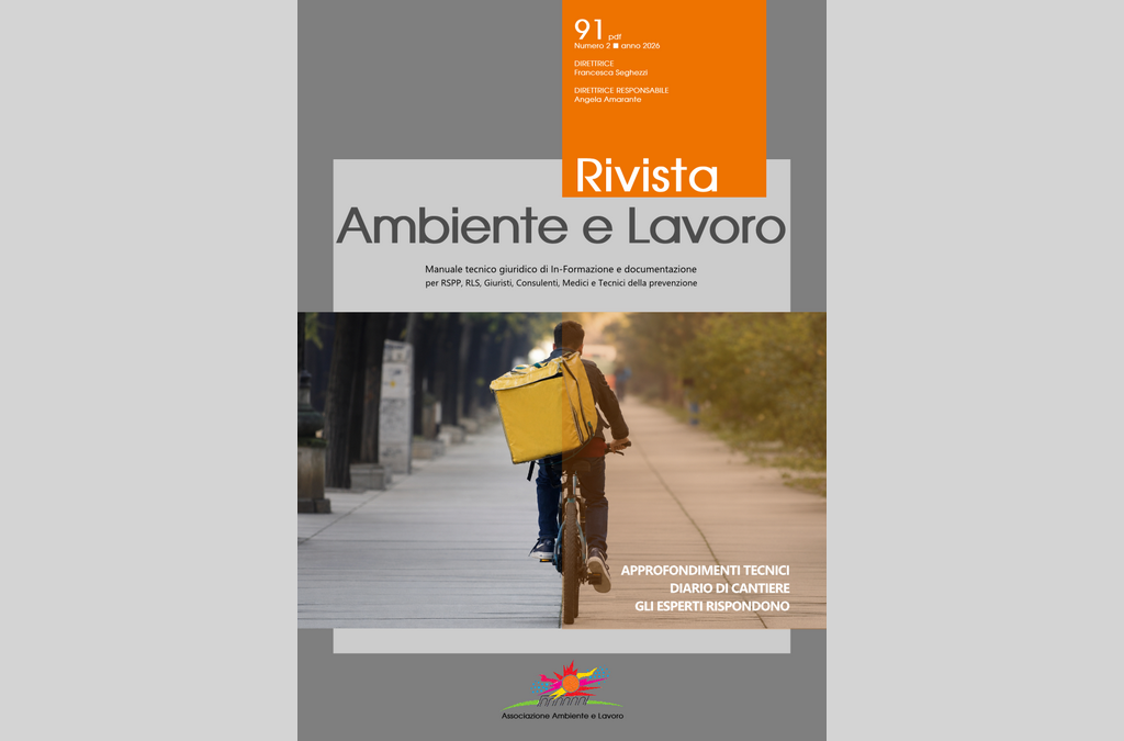 Rivista Ambiente e Lavoro n. 91/2026